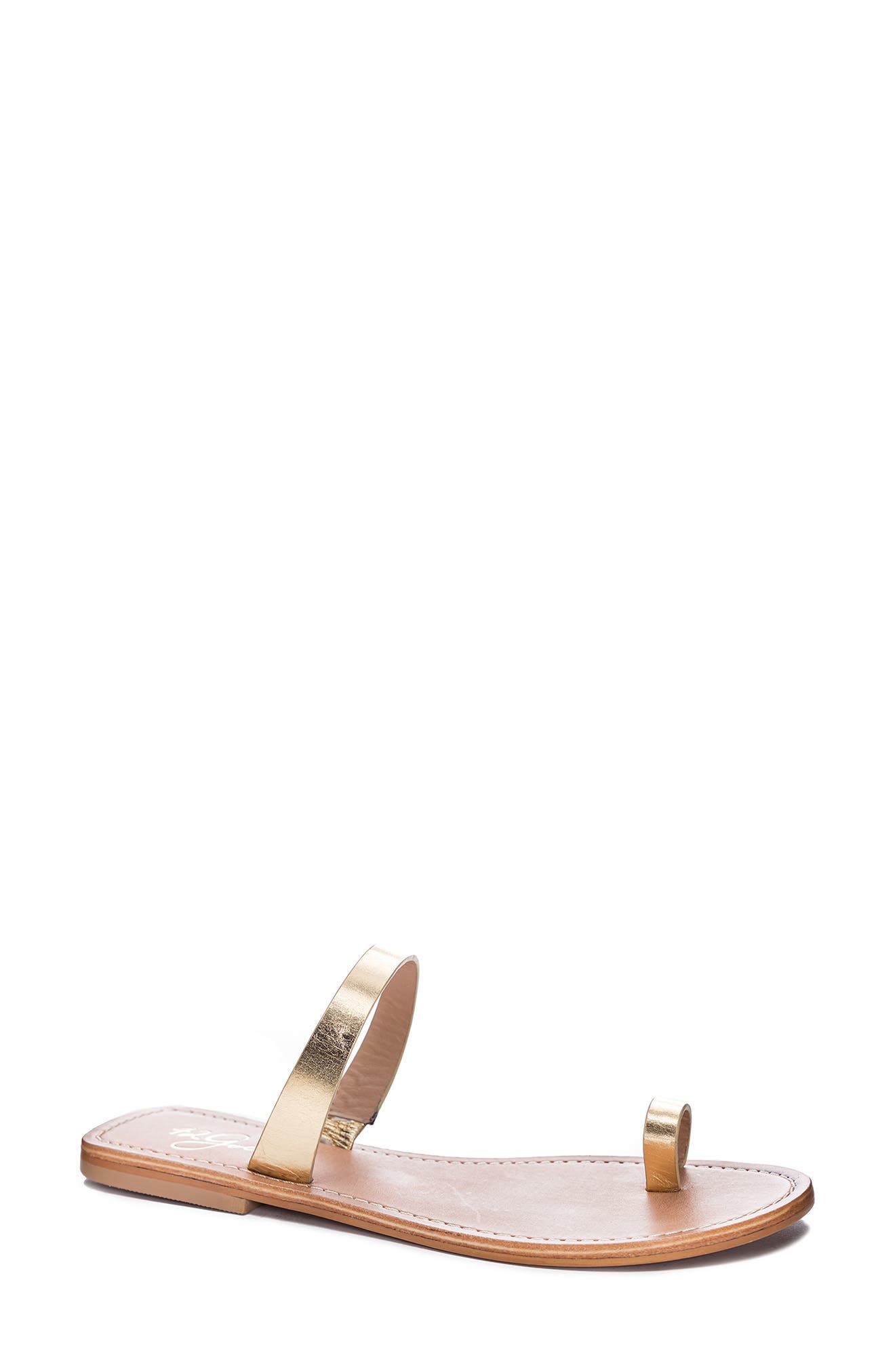 Zola Slide Sandal, Main, color, GOLD