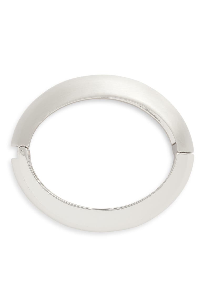 Concave Hinge Bangle, Main, color, SILVER