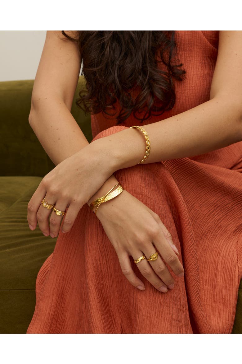 Moon Bangle, Alternate, color, Gold