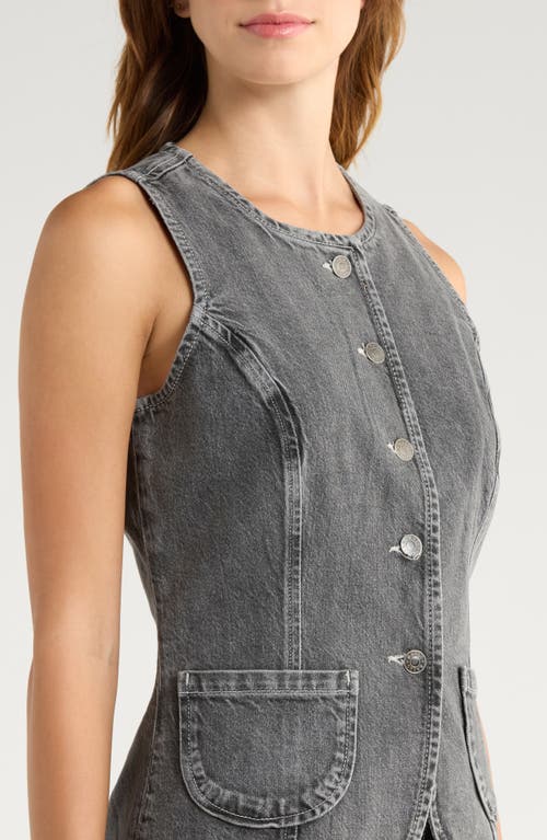 Rails Portola Denim Cutaway Vest In Gray