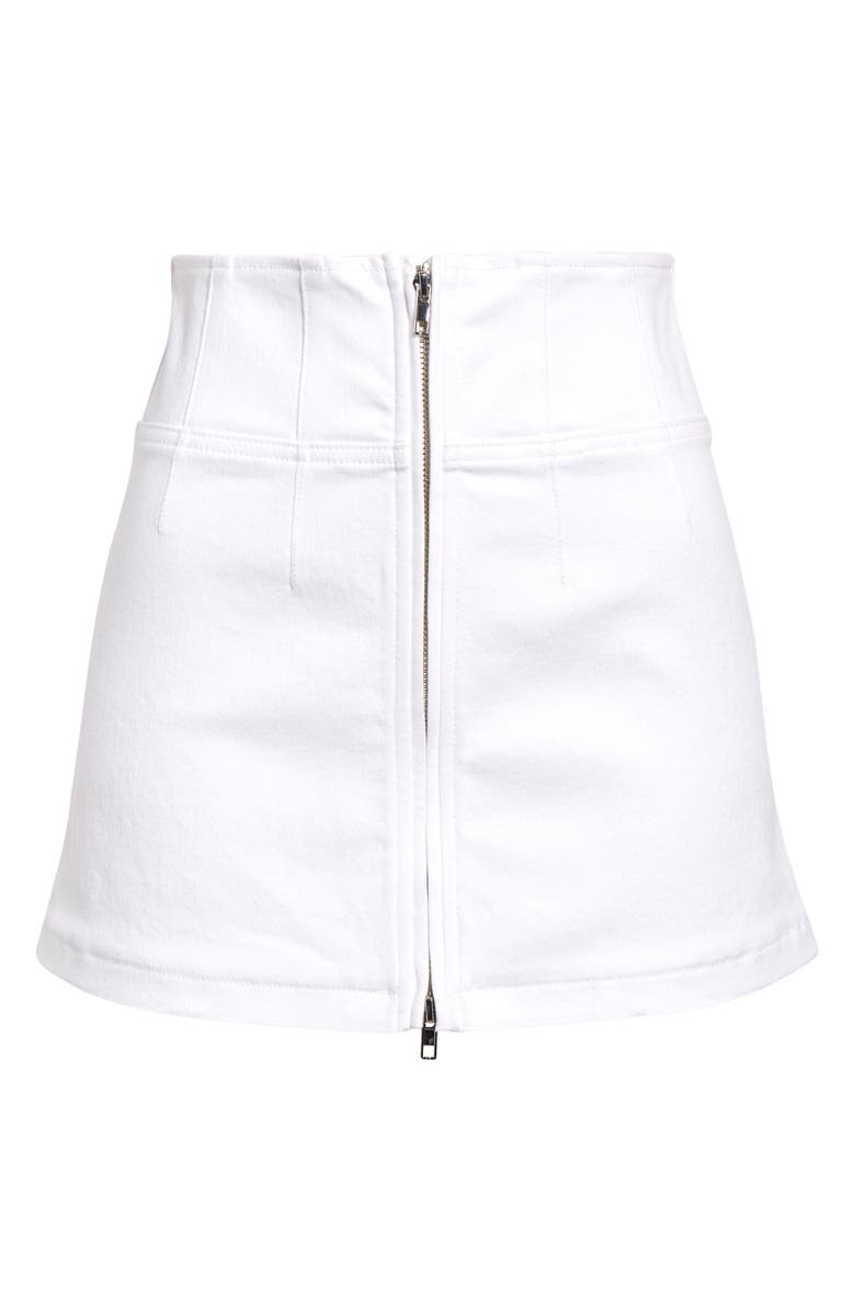Alice + Olivia Paxton Zip Front Skirt, Alternate, color, 