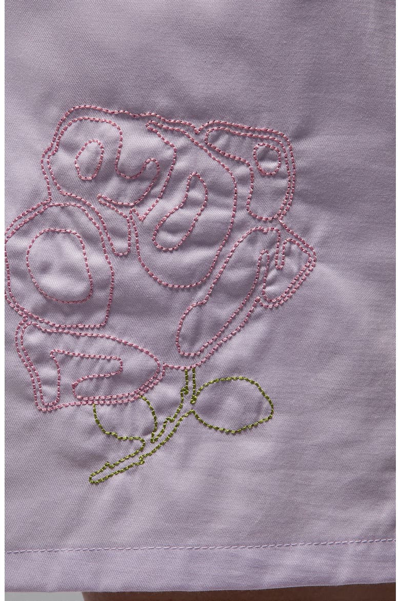 Rose Embroidered Cotton Shorts, Alternate, color, DOLL