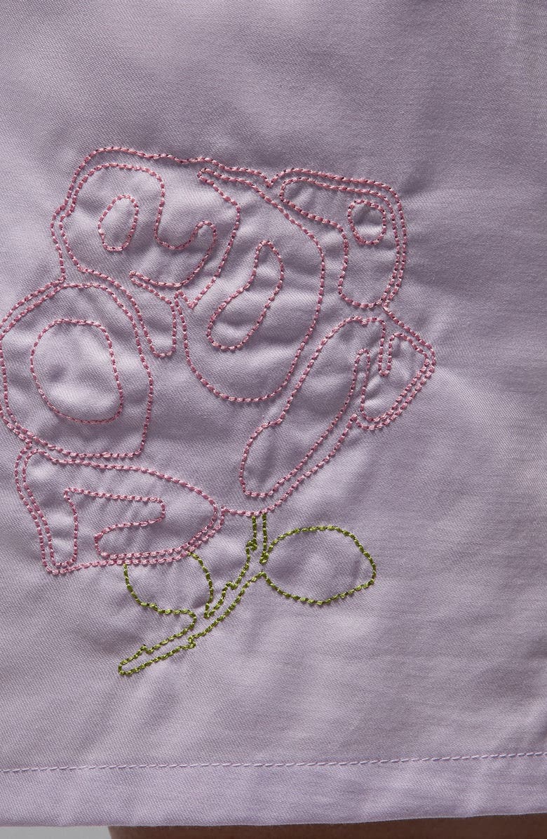 Jordan Rose Embroidered Cotton Shorts, Alternate, color, Doll