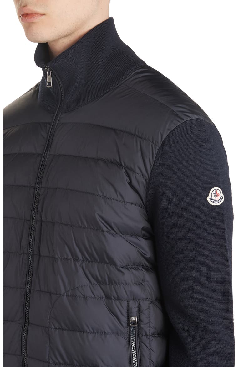 Mixed Media Down Jacket, Alternate, color, NAVY