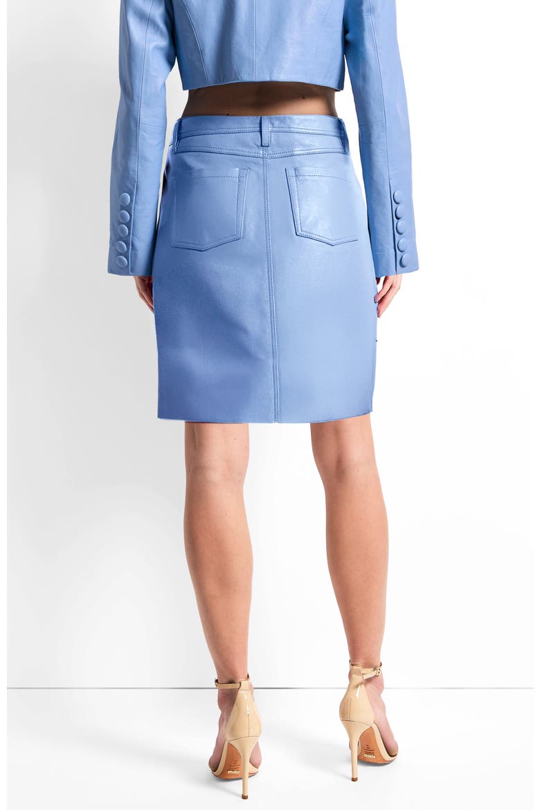 Poppy Leather Skirt, Alternate, color, PROVENCE BLUE