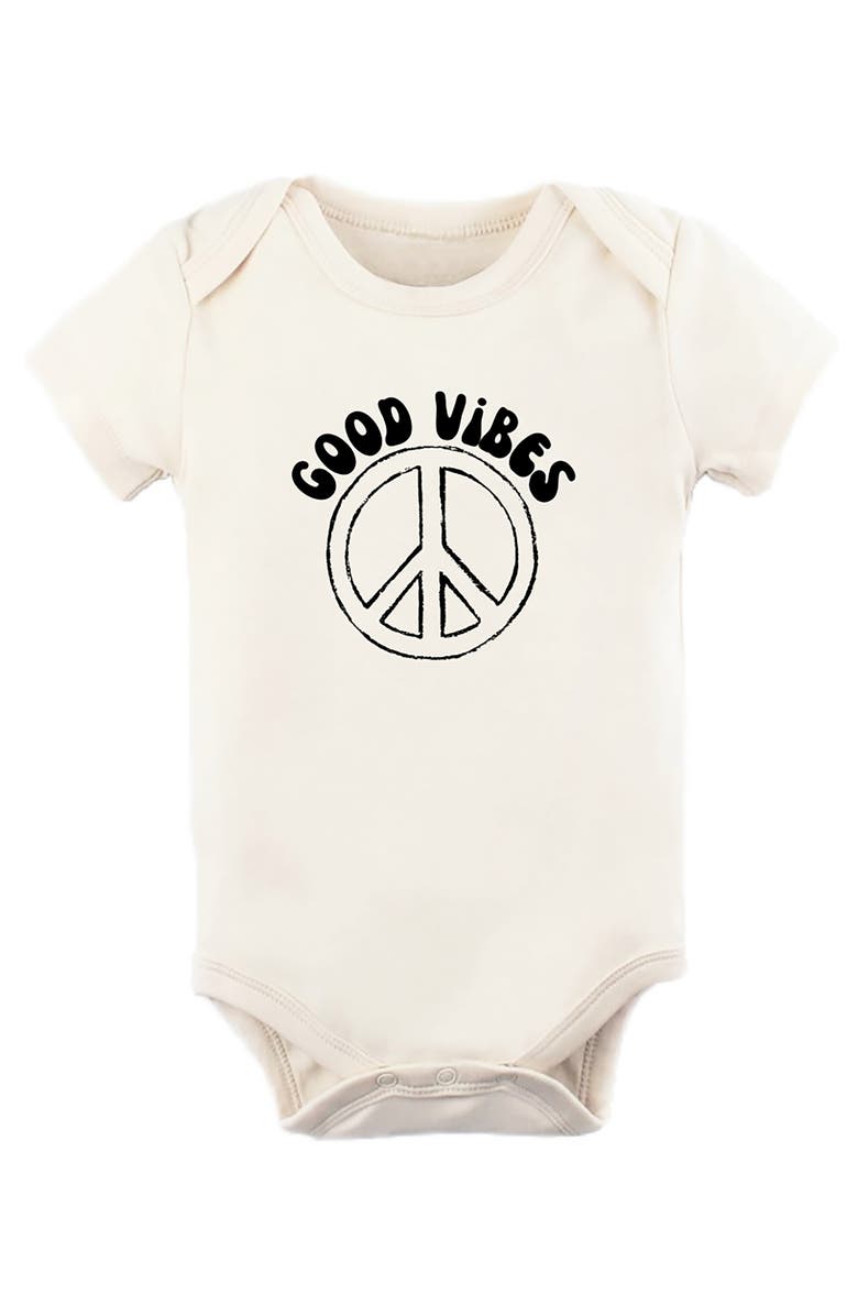 Tenth & Pine Good Vibes Organic Cotton Bodysuit, Main, color, 