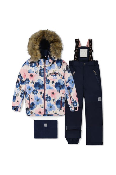 Two Piece Play Snowsuit Multicolored Line Print