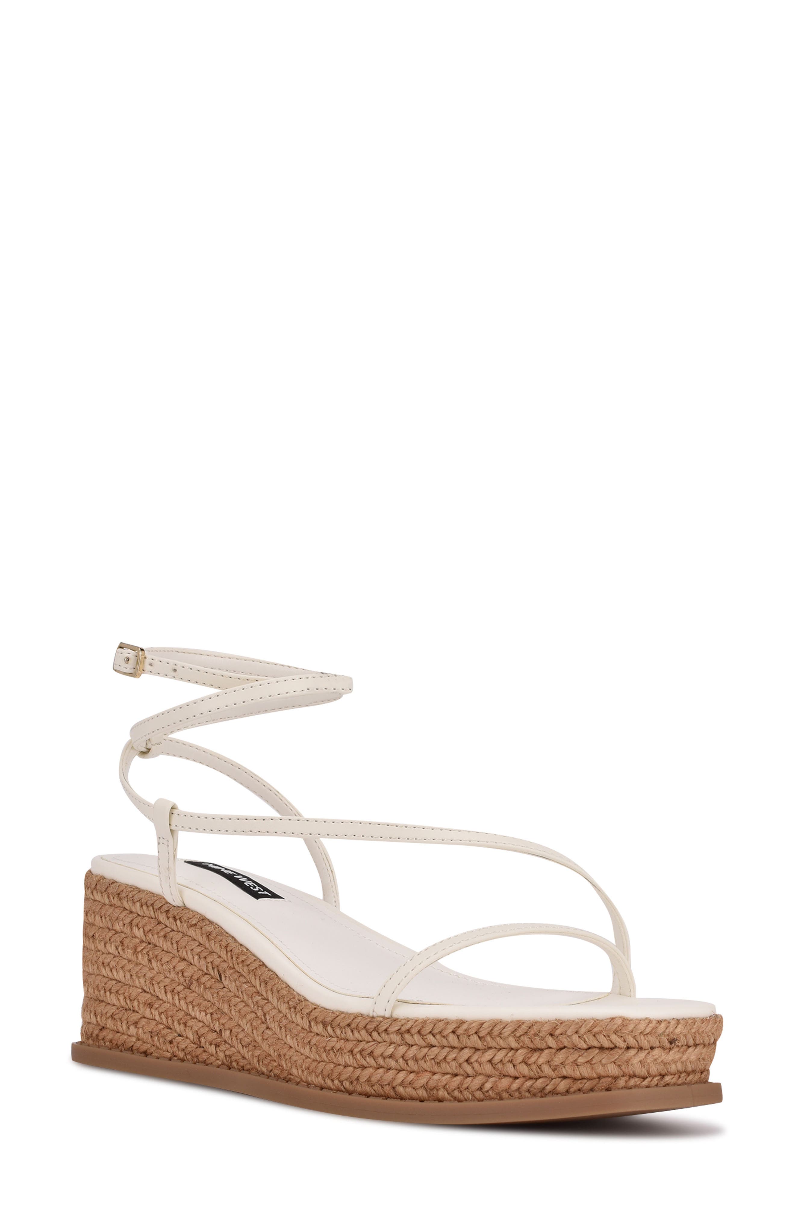Alexx Wedge Sandal, Main, color, WHITE
