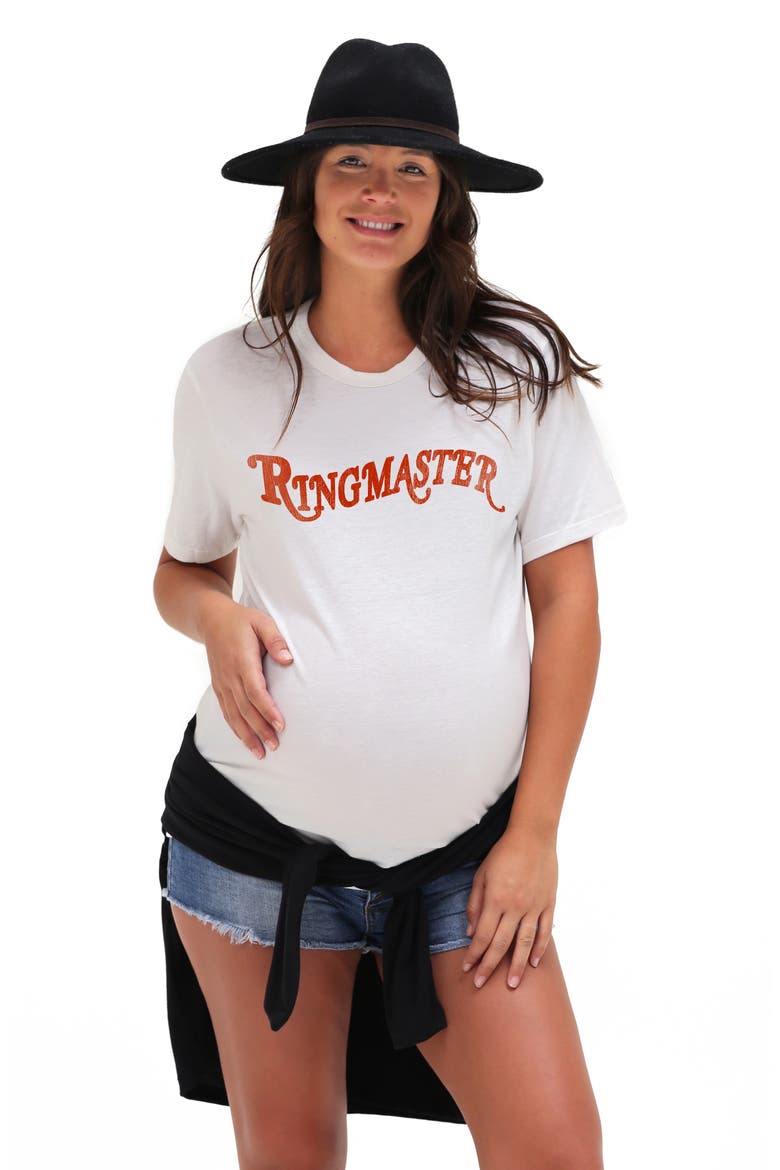 Ringmaster Maternity Graphic Tee, Alternate, color, IVORY
