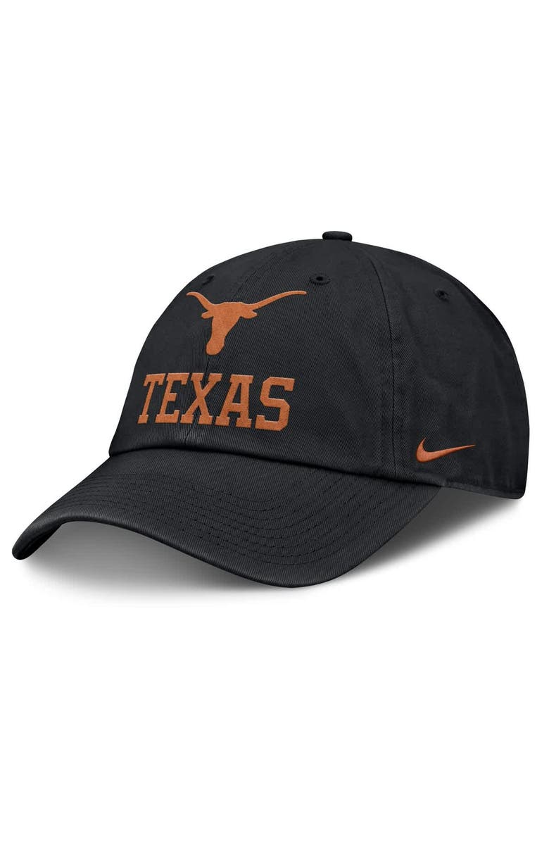 Nike Men's Nike Black Texas Longhorns 2025 Sideline Club Adjustable Hat, Main, color,
