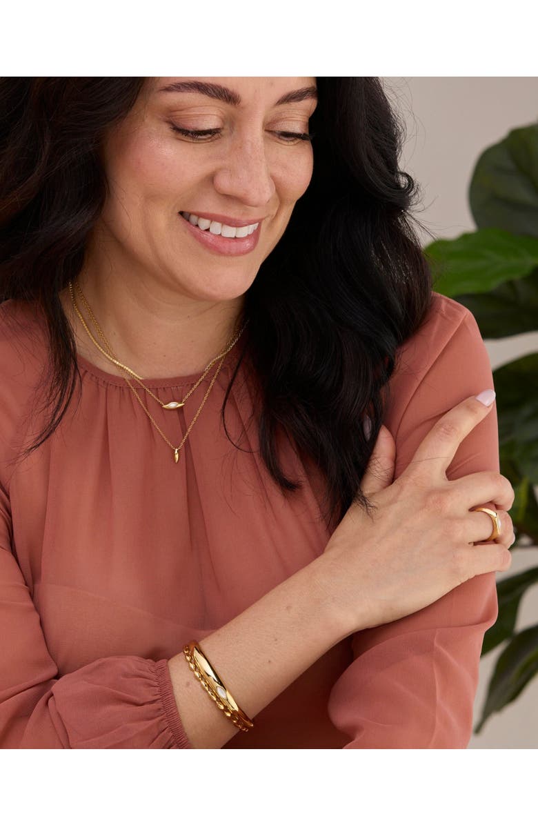 Sara Patino Calla Cuff with Pearl Bracelet, Alternate, color, Gold