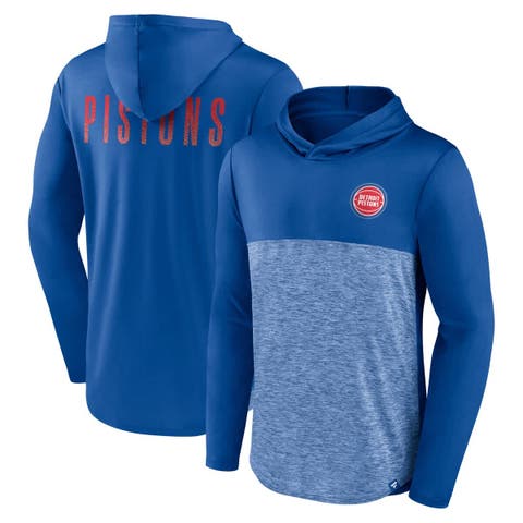 Men's Fanatics  Royal Detroit Pistons Iconic Defender Lightweight Pullover Hoodie