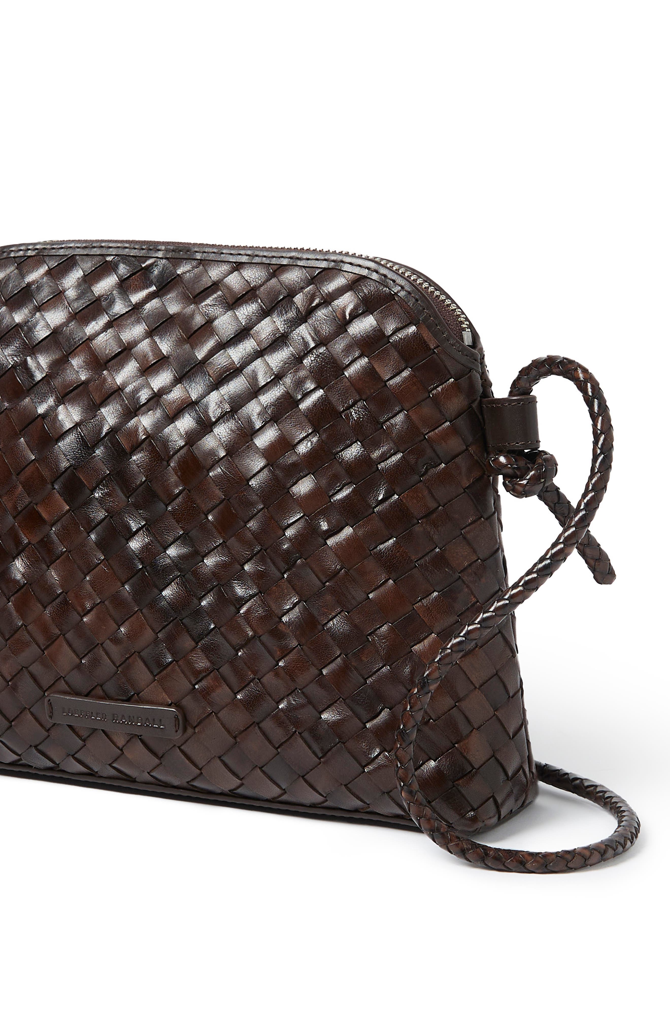 Loeffler Randall Mallory Woven Leather Crossbody Bag, Alternate, color, 