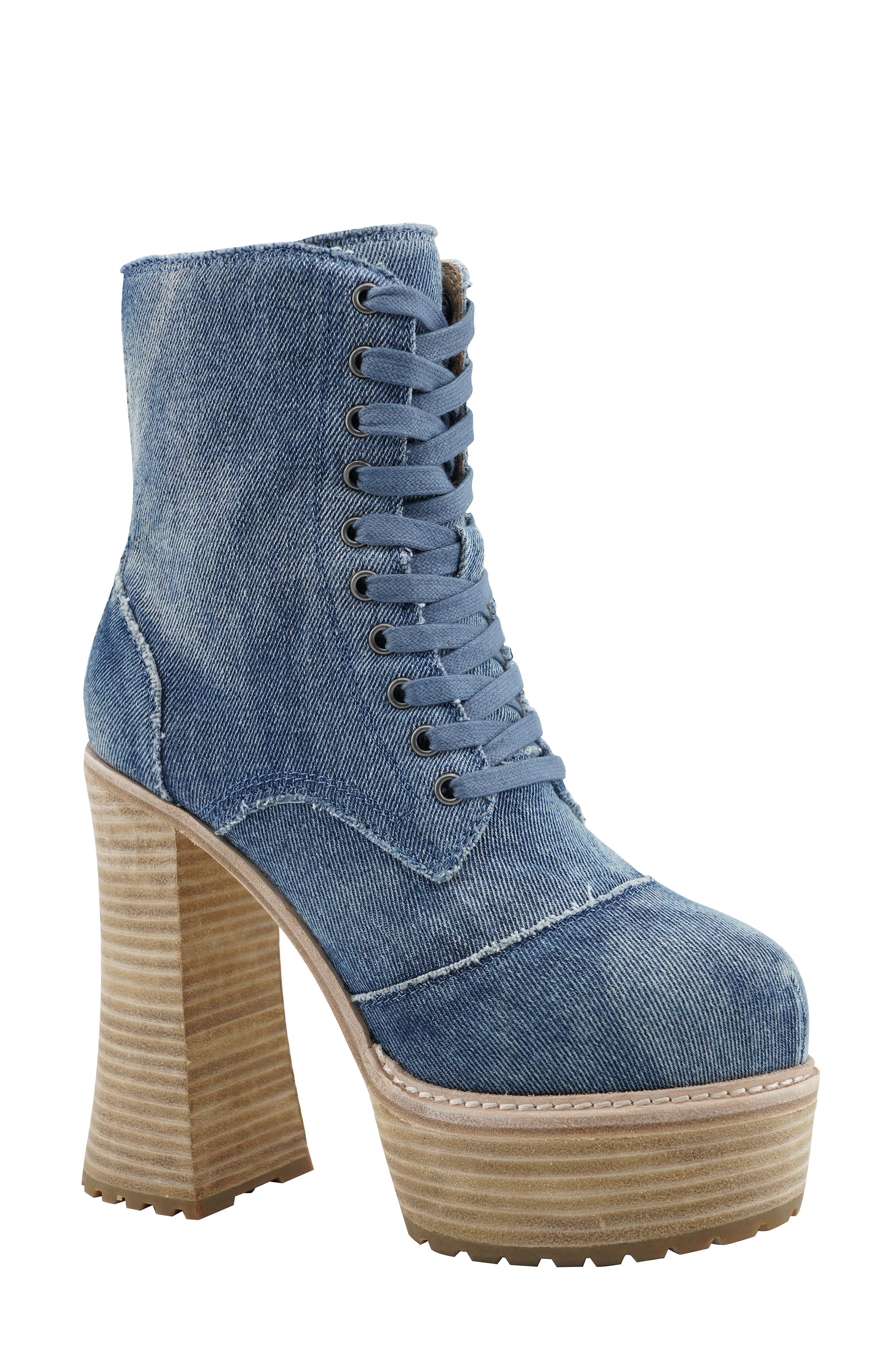 ZIGI Johanny Platform Bootie, Main, color, Blue Denim