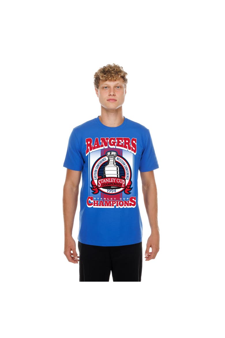 Men's New Era Blue New York Rangers Stanley Cup Trophy Graphic T-Shirt, Alternate, color, Blue