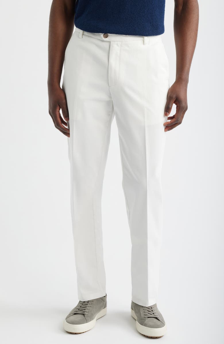 Scott Barber Classic Fit Ultimate Twill Chinos, Main, color, Warm White
