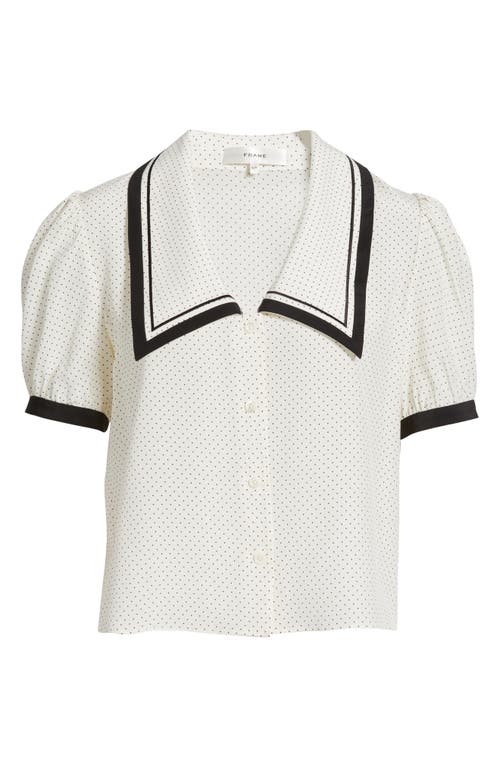 FRAME FRAME SILK SAILOR BUTTON-UP TOP