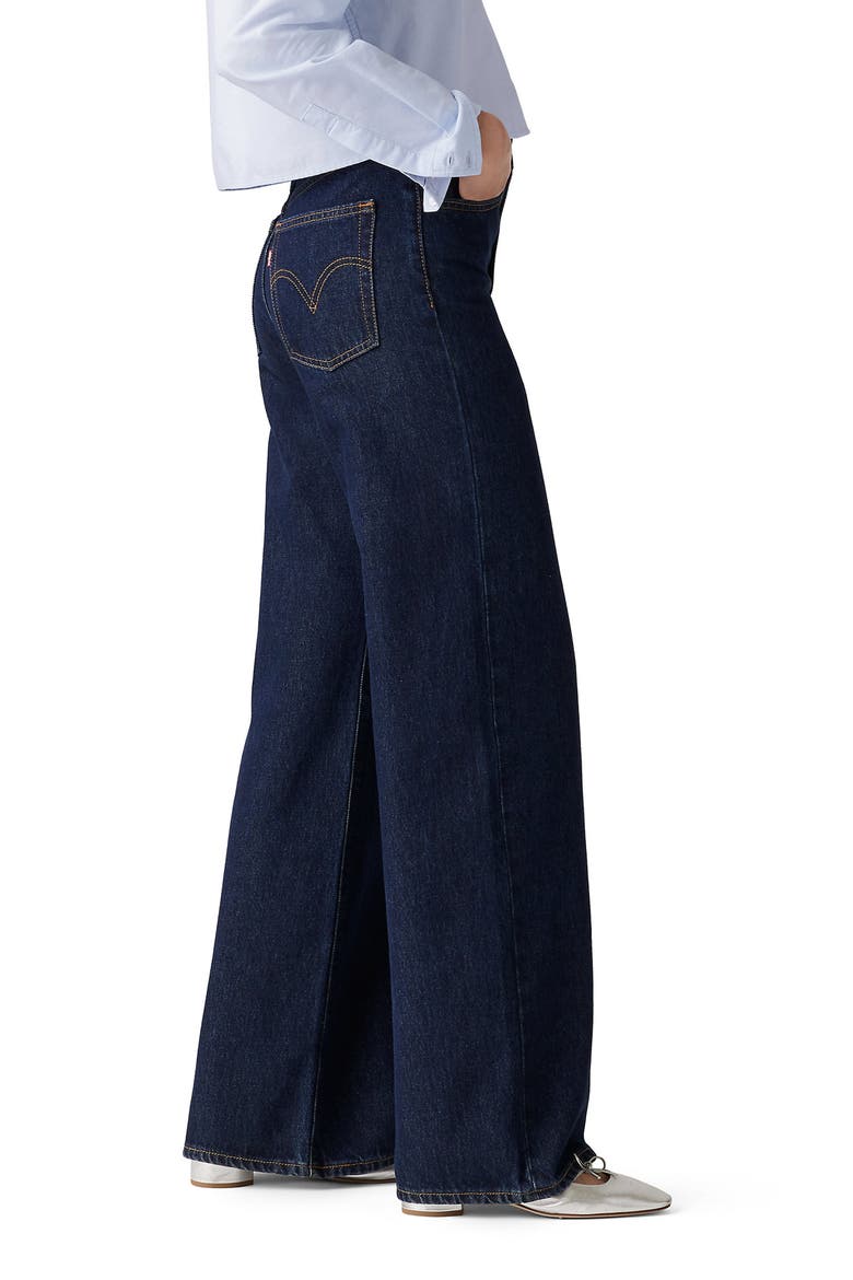 Ribcage High Waist Wide Leg Jeans, Alternate, color, SHADED VIEW