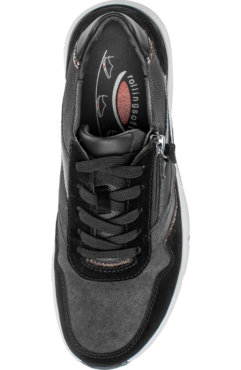 Gabor 76.896 Zip Sneaker, Alternate, color, Darkgrey