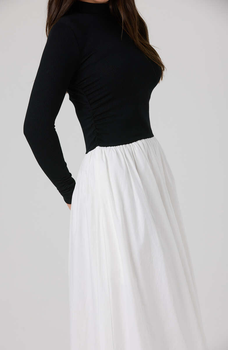 By Tess Collection Avery Dress, Alternate, color, Black/White