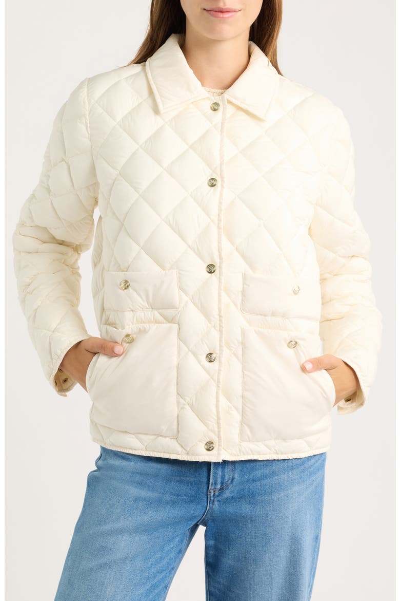 Quilted Liner Jacket, Alternate, color, VANILA ICE