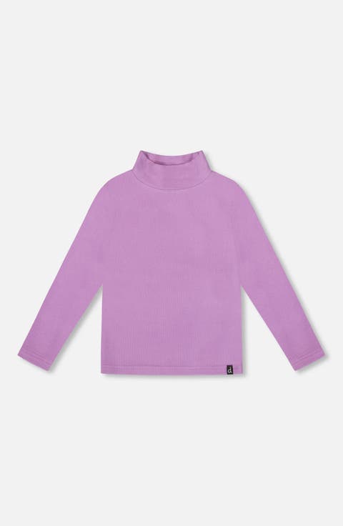 Super Soft Ribbed Mock Neck Top (Little Kid & Big Kid)