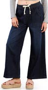 HINT OF BLU Wide Leg Drawstring Jeans