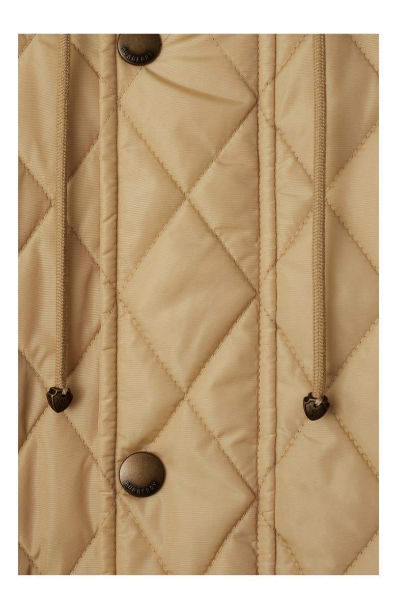 Burberry Quilted Nylon Parka, Alternate, color, Flax