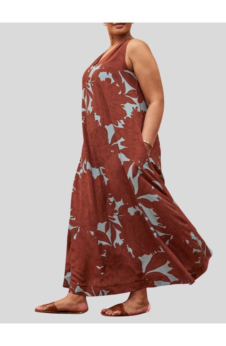 Live Unlimited Maxi Sun Dress, Alternate, color, Brown