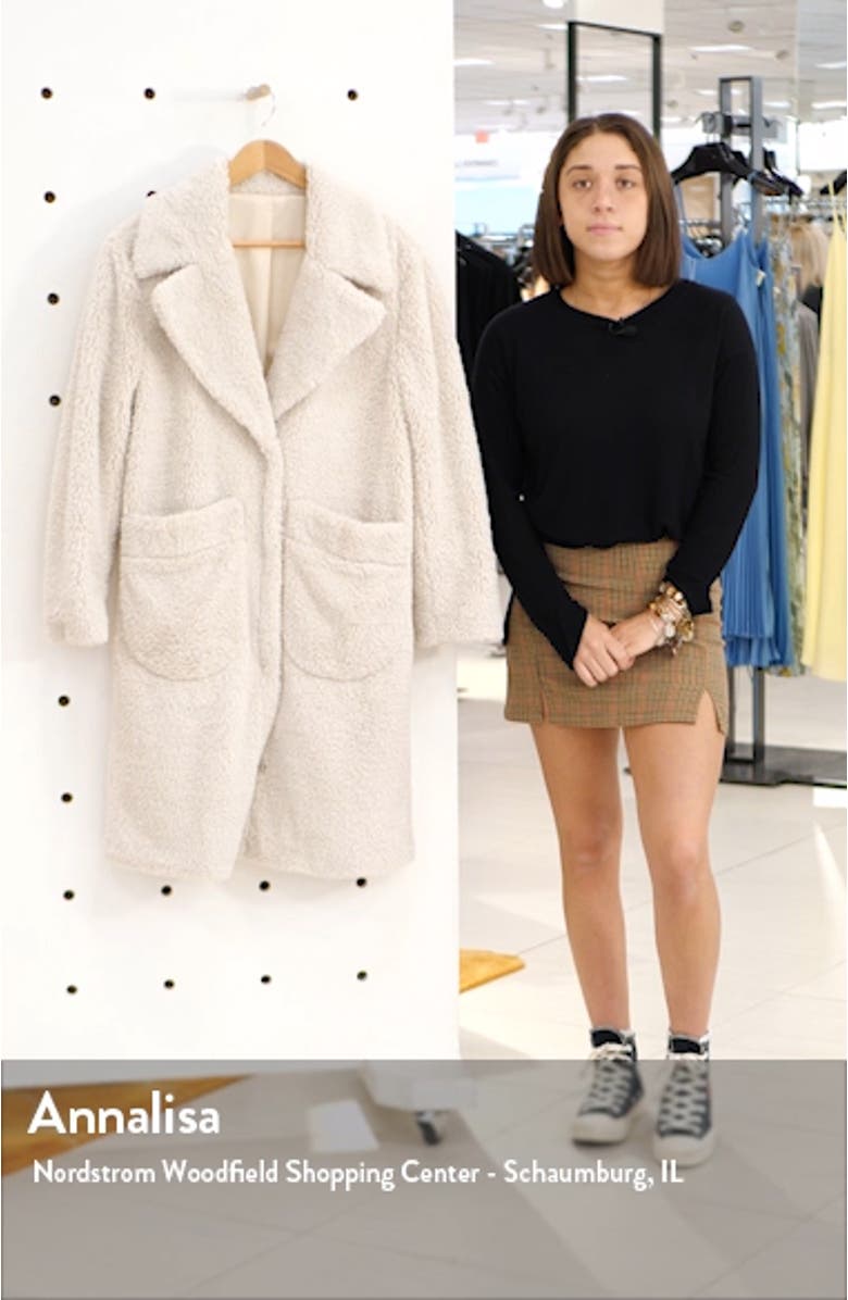 Patch Pocket Teddy Coat, sales video thumbnail