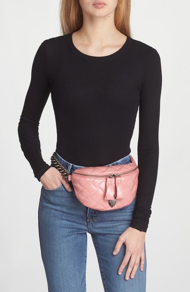 Kurt Geiger London Small Kensington Soft Quilted Leather Belt Bag, Alternate, color,