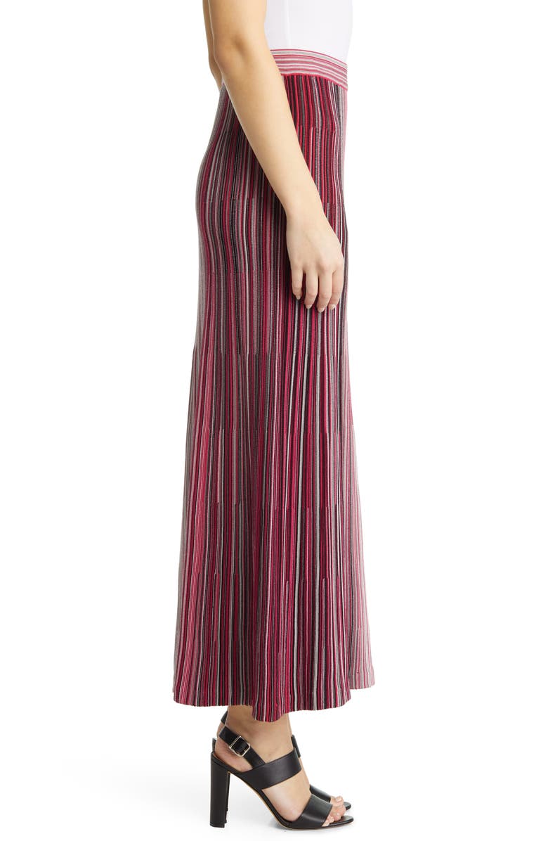 Ming Wang Pleated Stripe Sweater Skirt, Alternate, color, 