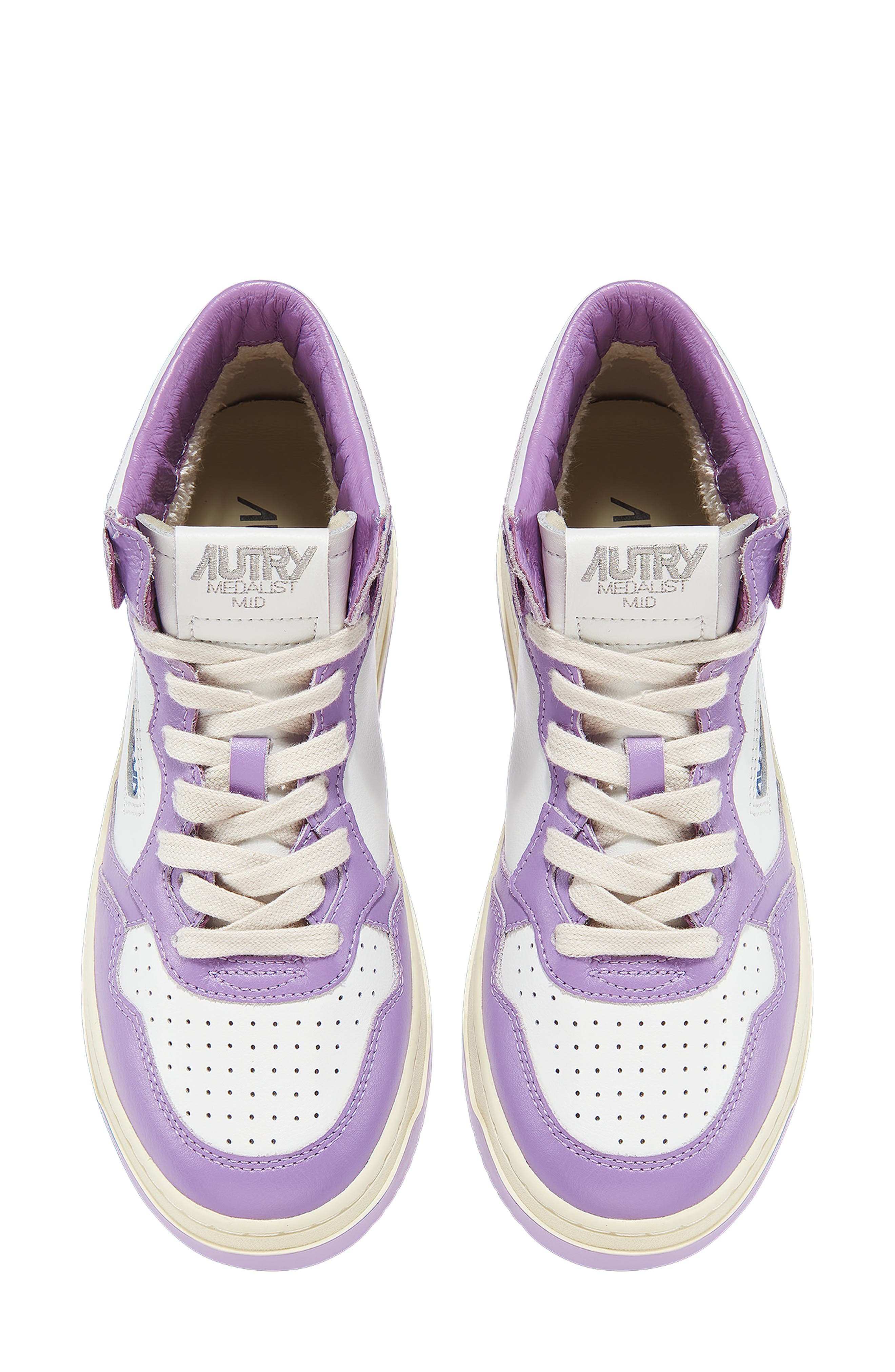 Medalist Mid High Top Sneaker, Alternate, color, ENGLISH LAVENDER/ WHITE