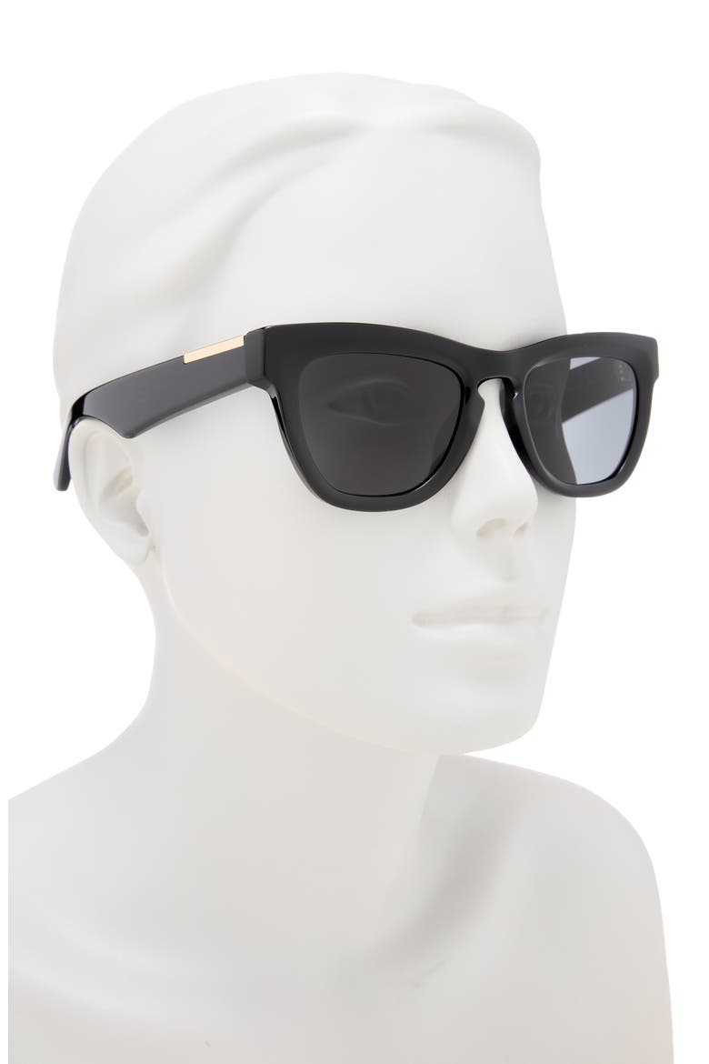 52mm Square Sunglasses, Alternate, color, BLACK