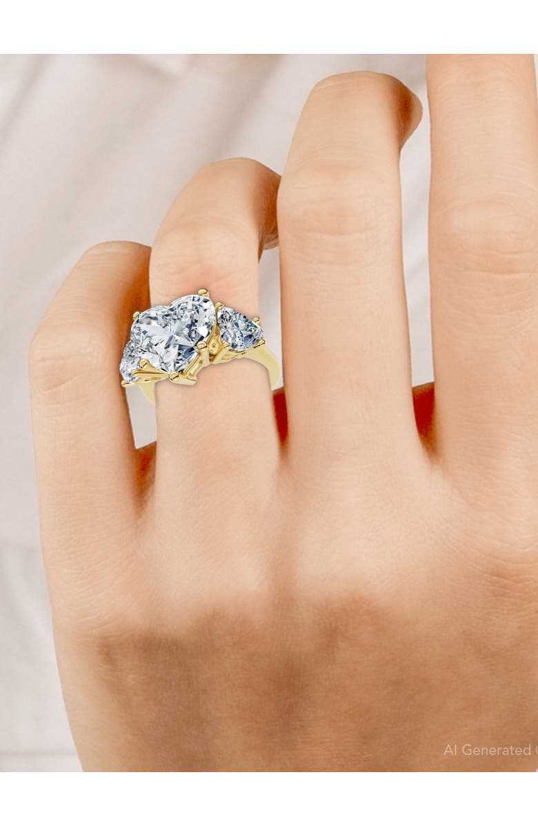 Bliss Diamond Certified 5Ct Heart Shape Diamond Engagement Ring 14k Gold or Platinum Lab Grown, Alternate, color, 