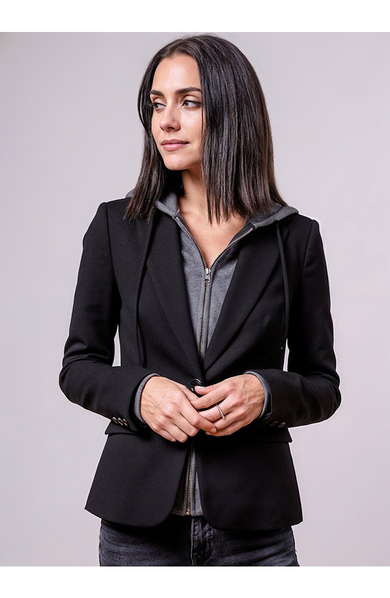 Central Park West Ryder Dickie blazer, Main, color, Black/ Grey Black