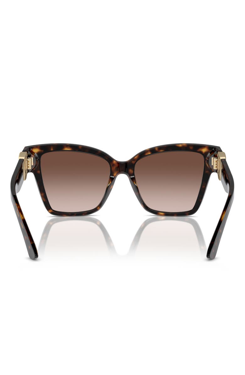 Dolce&Gabbana 54mm Gradient Square Sunglasses, Alternate, color, Havana