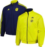 adidas Men's adidas Navy/Yellow Nashville SC 2023 On-Field Anthem Full-Zip Reversible Team Jacket
