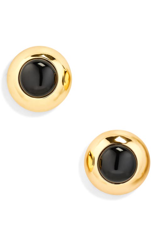 Julietta Bombe Stud Earrings In Gold Black