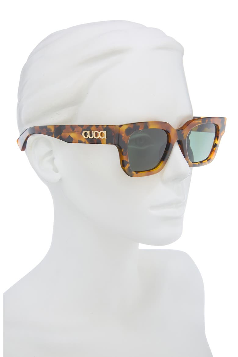 54mm Square Sunglasses, Alternate, color, HAVANA HAVANA GREEN
