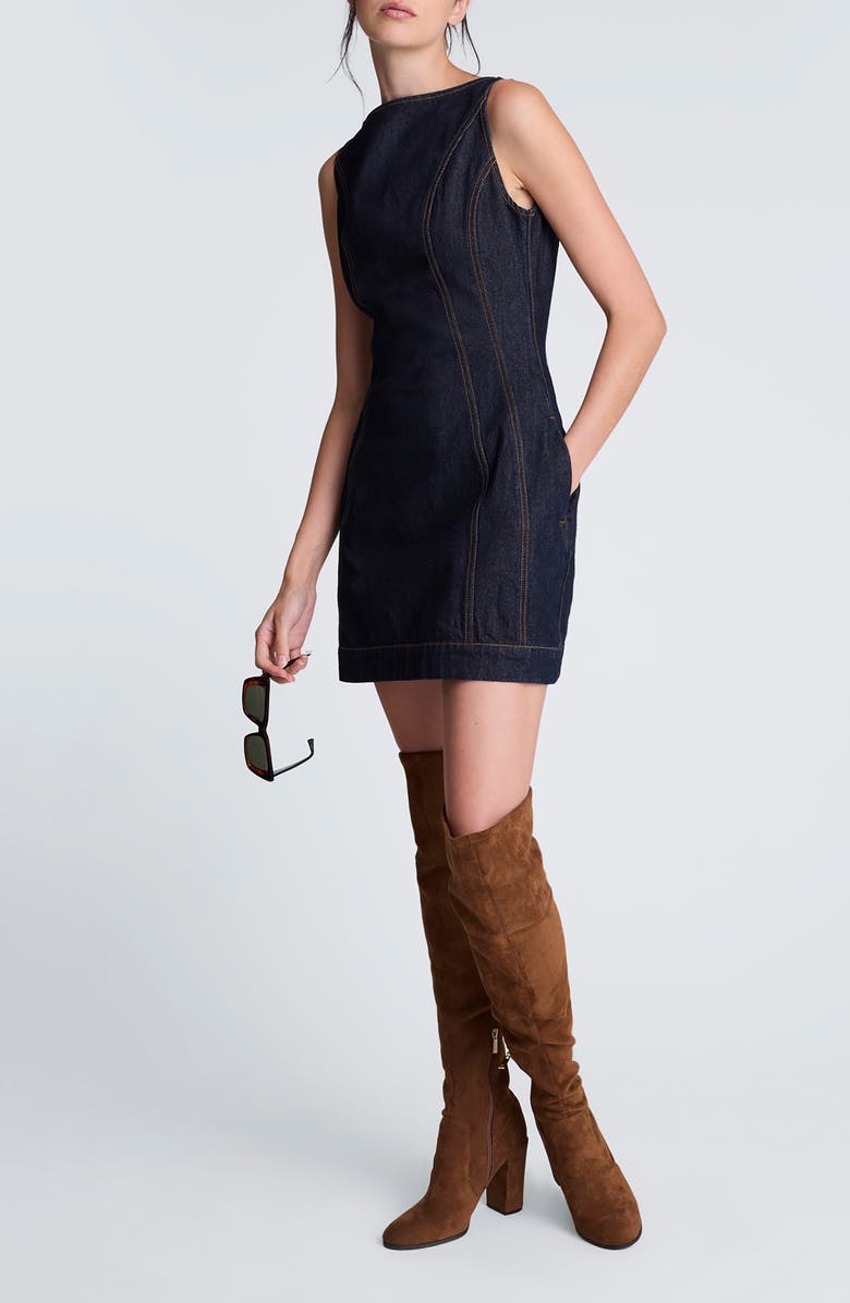 Kenneth Cole Hourglass Denim Dress, Alternate, color,