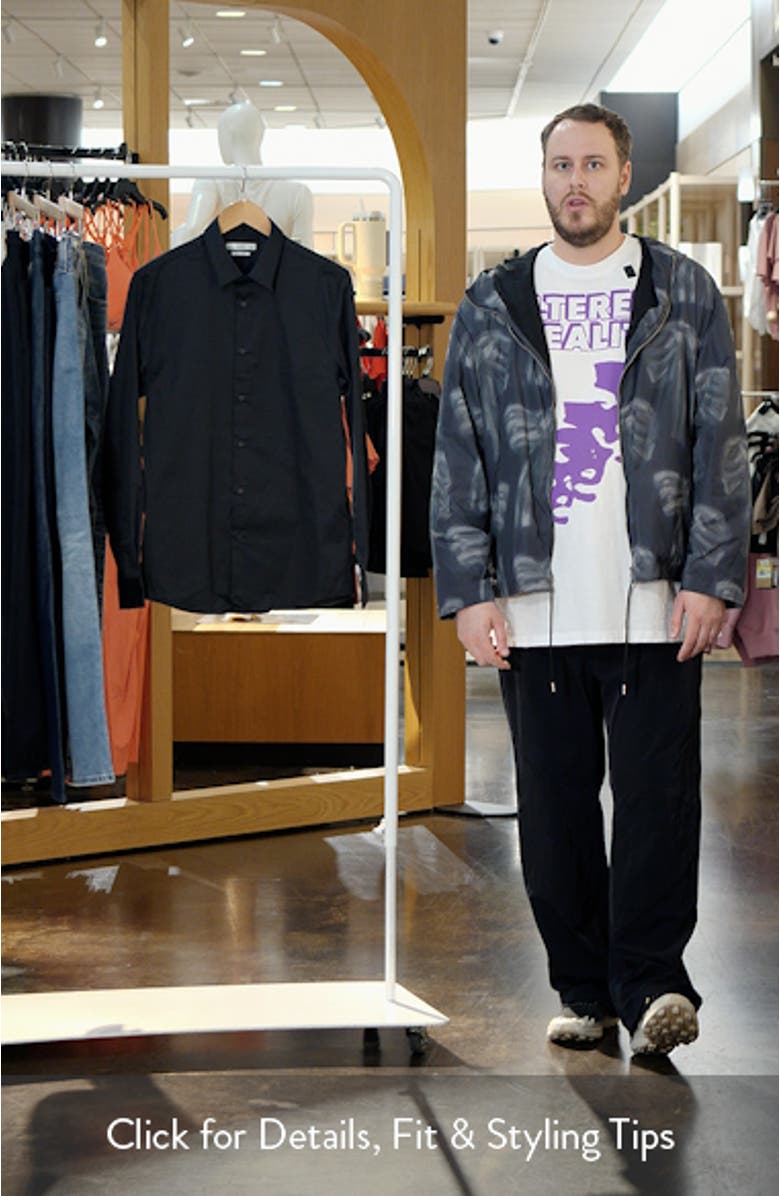 Slim Fit Stretch Poplin Button-Up Shirt, sales video thumbnail