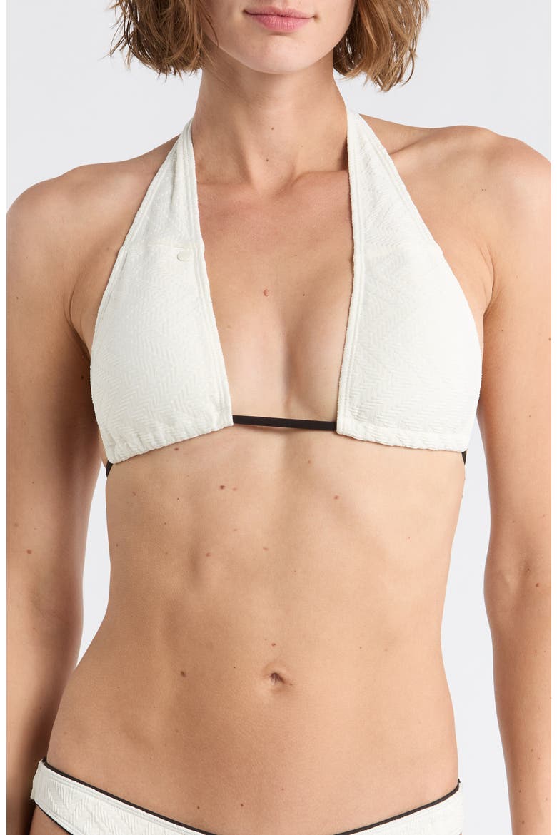 Baby Halter Bikini Top, Main, color, STAR WHITE