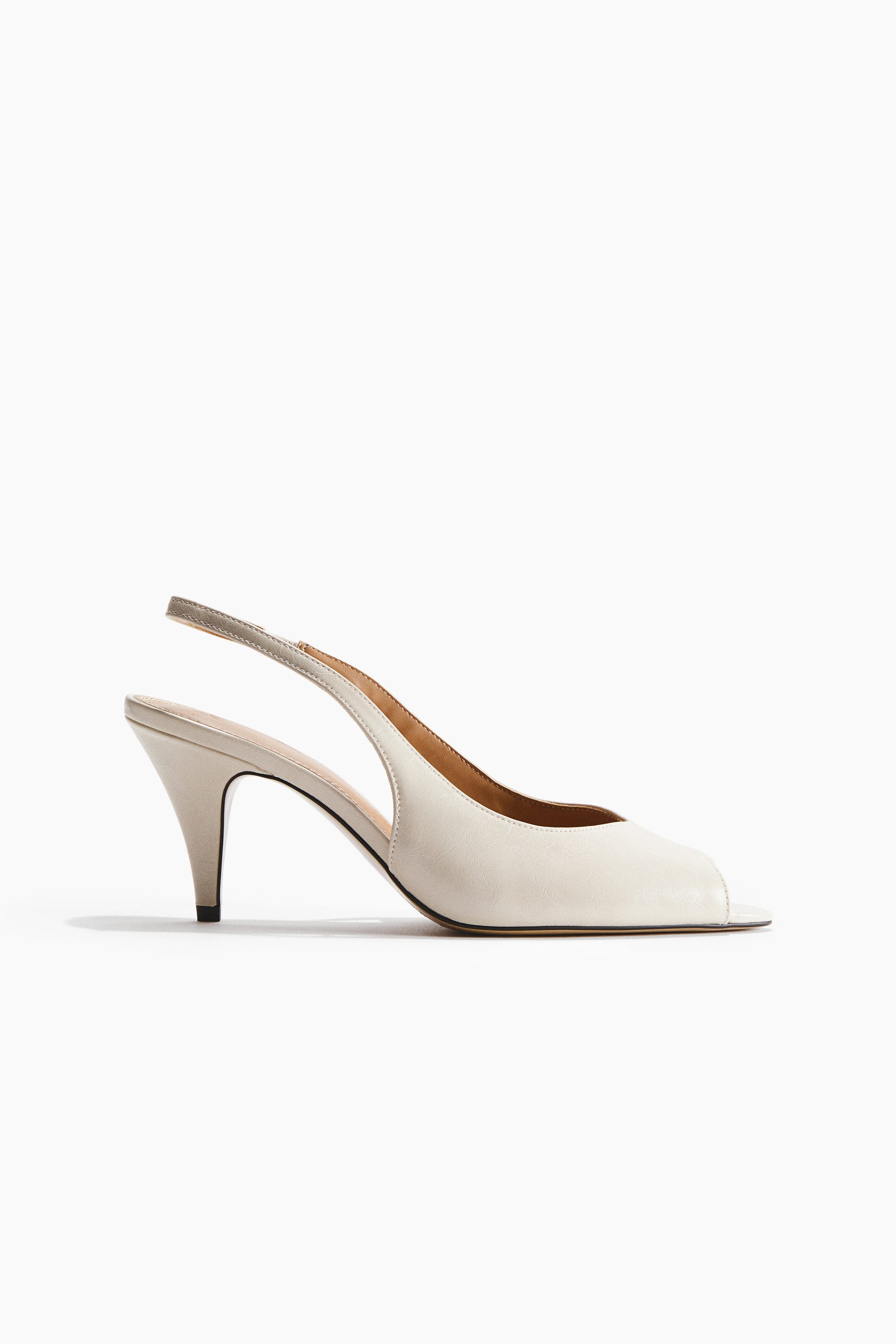 H&M Slingback pumps, Alternate, color, Cream