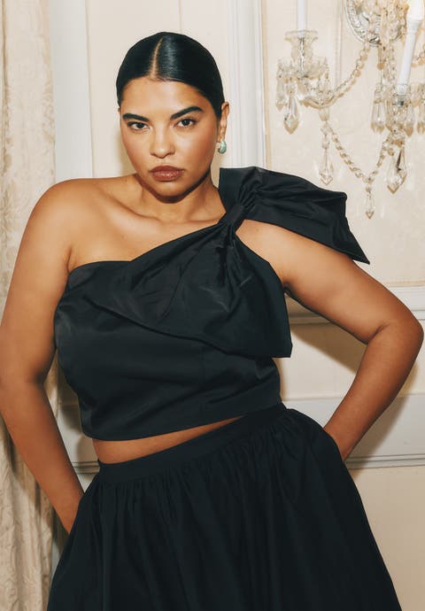 Crop Top With Large Bow (Plus)