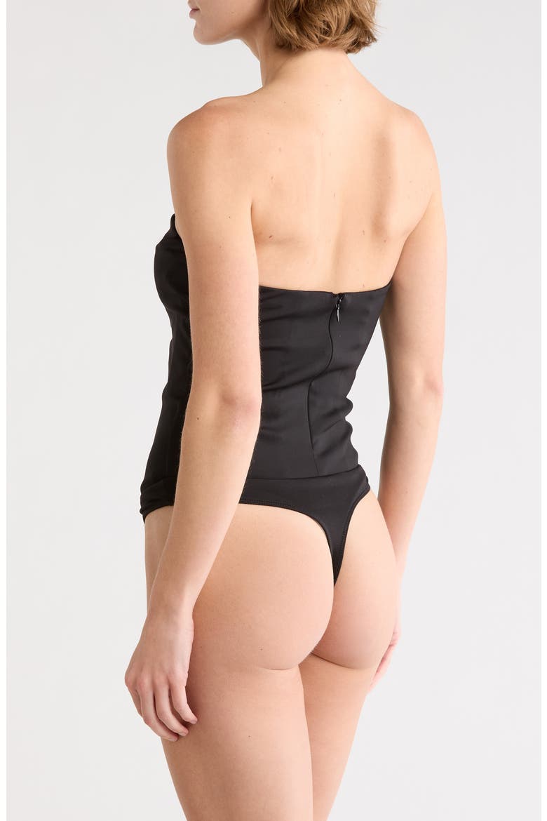 Sculpting Corset Strapless Bodysuit, Alternate, color, BLACK001
