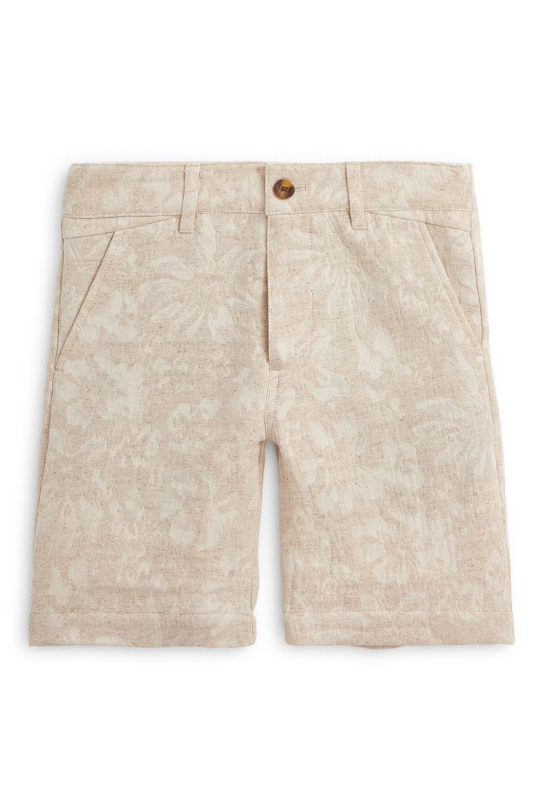 Kids' Linen Blend Shorts, Main, color, IVORY GARDEN