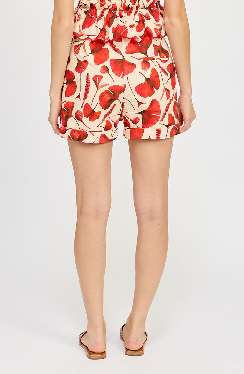 En Saison Josie Print Tie Waist Shorts, Alternate, color, 