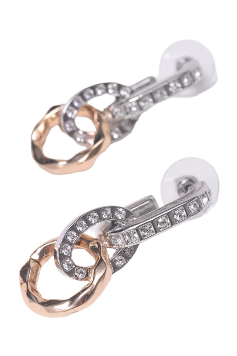 Link earrings, Alternate, color, Golden / silver