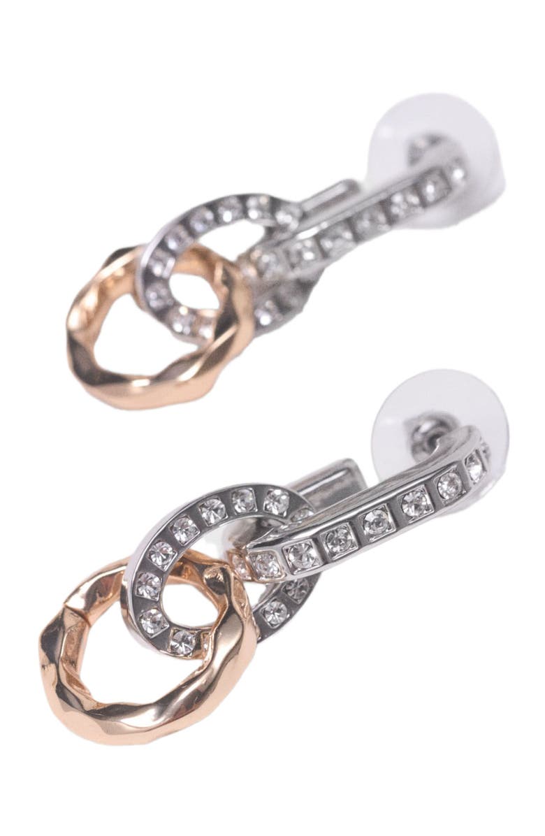 maje Link earrings, Alternate, color, Gold Silver